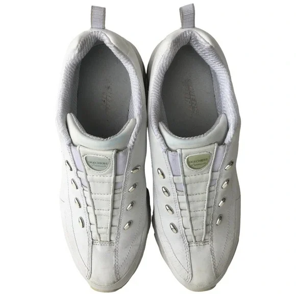 Skechers Sport Premium Premix Leather Slip On Sneaker SN1704 Womens White 10 - Picture 7 of 10